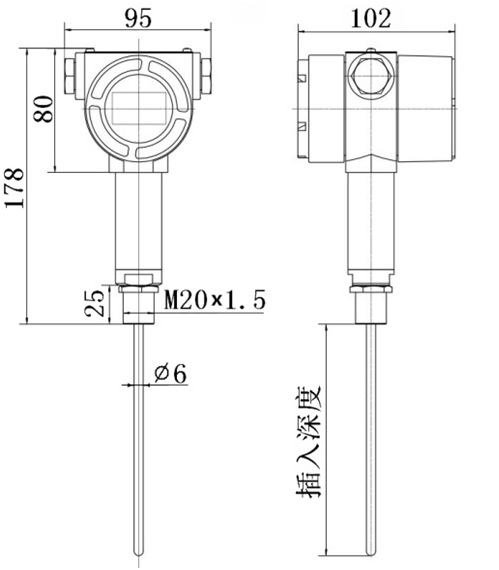 标准数字表压力表ACD-2H正面展示图1